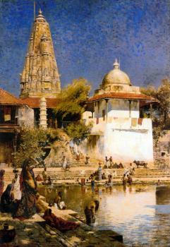 埃德溫 羅德 威尅斯 The Temple and Tank of Walkeschwar at Bombay 埃德溫 羅德 威尅斯 The Temple and Tank of Walkeschwar at Bombay